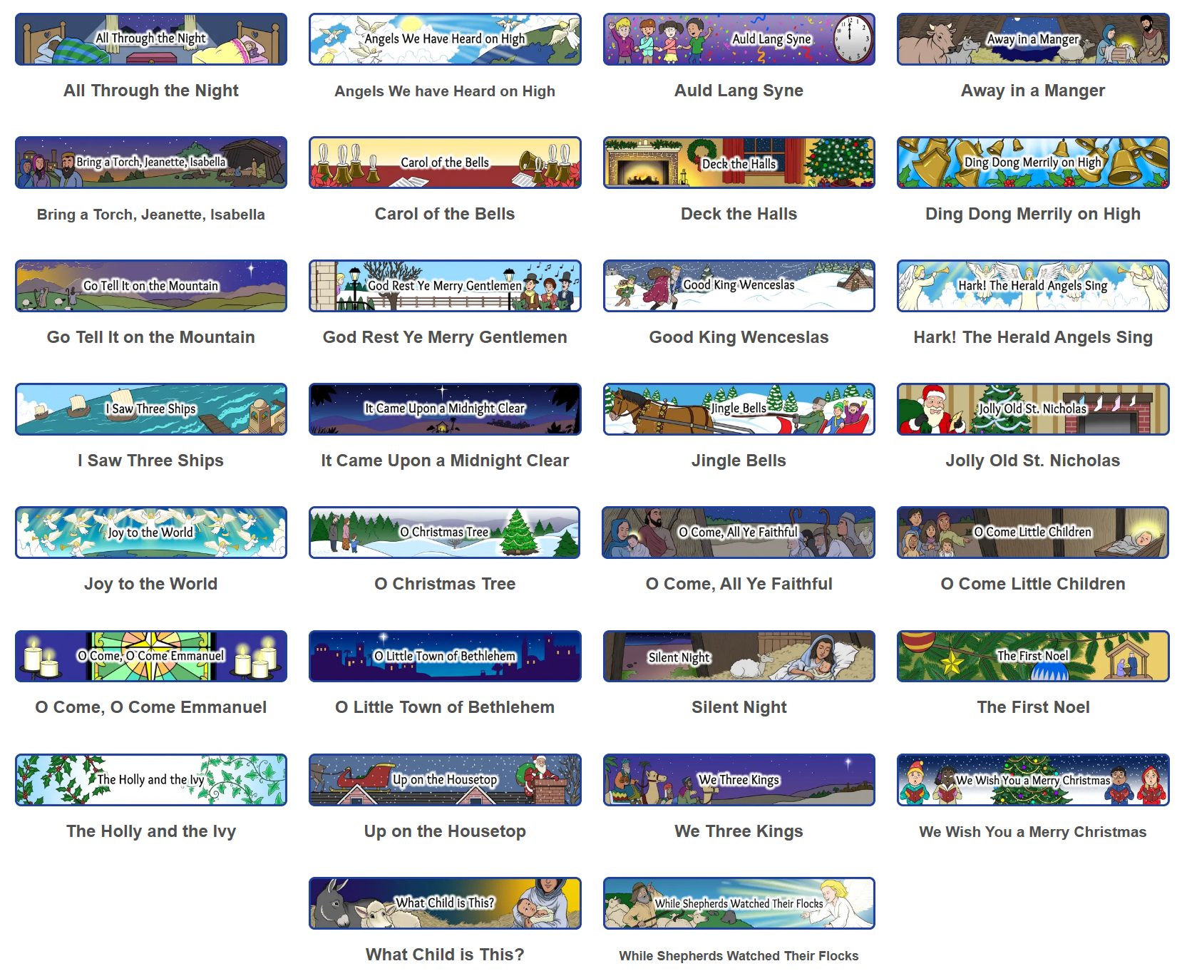 Christmas Classics Song List with Banners Christmas Classics Song List with Banners