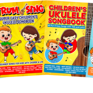 Complete ukulele songbook bundle featuring easy beginner melody and Strum & Sing books for children, Christian, and Christmas music in PDF format.