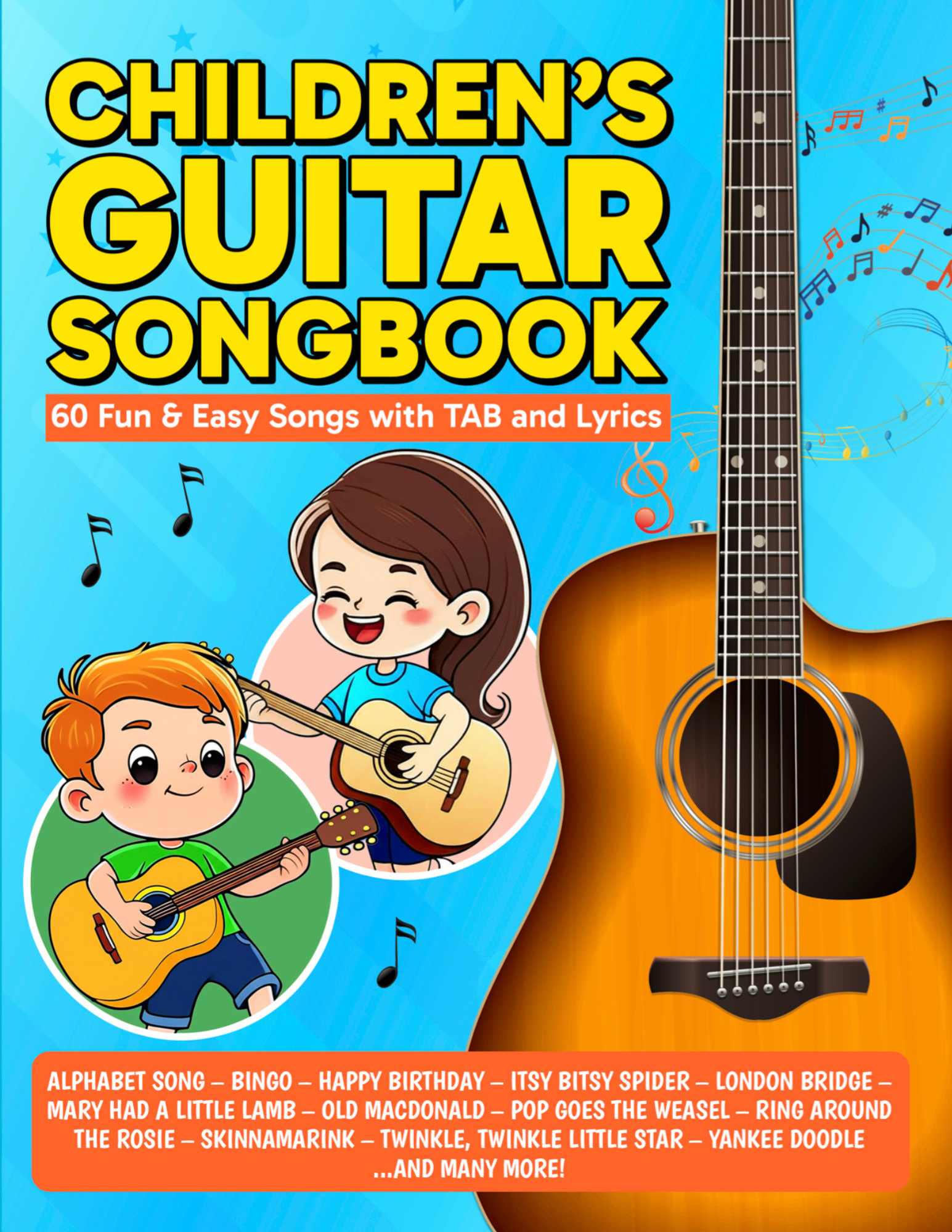 Children’s Guitar Songbook PDF — Easy Beginner Songs for Young Guitar Students