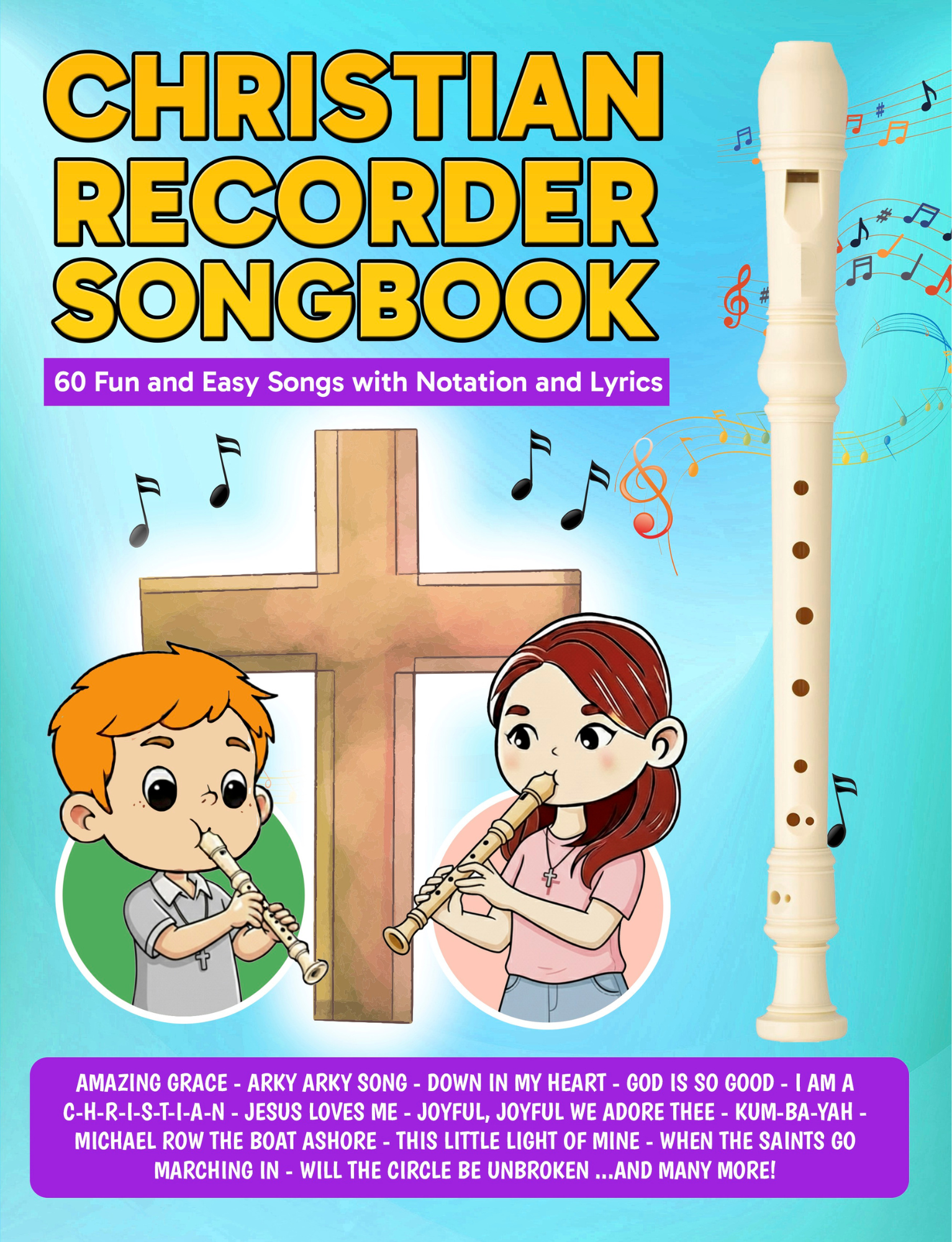 Christian Recorder Songbook PDF — Easy Beginner Christian Songs for Recorder Students