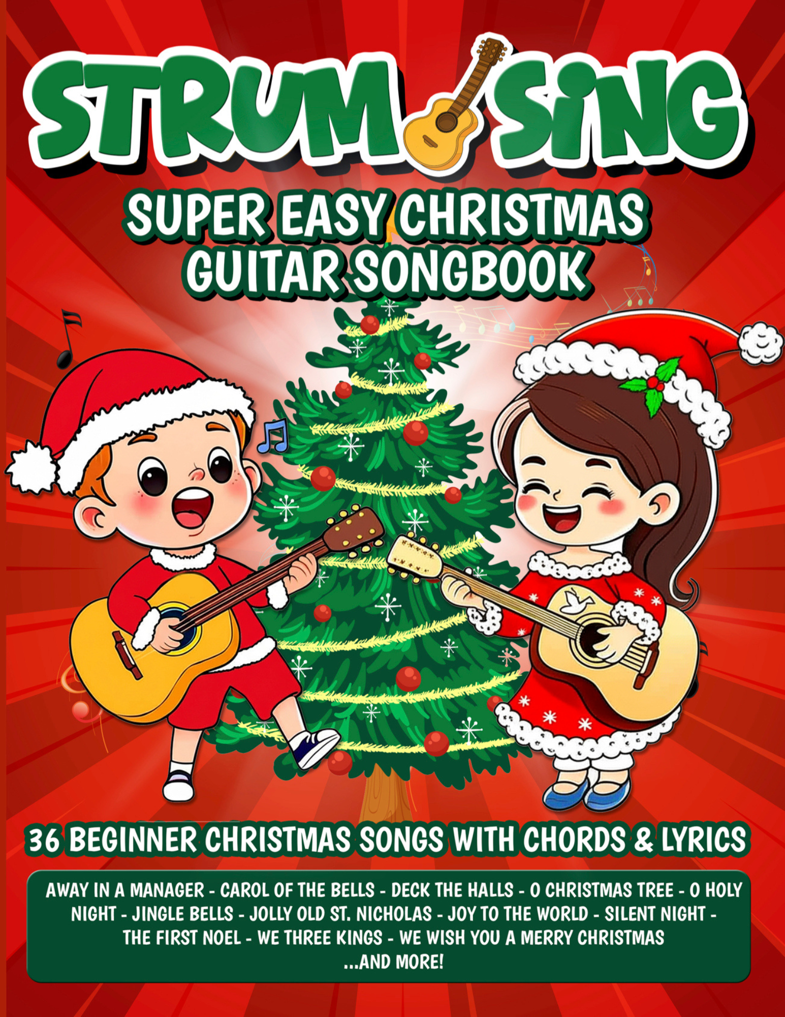 Strum and Sing Christmas Guitar Songbook PDF — Easy Beginner Christmas Songs for Guitar Students