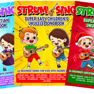 Strum and Sing Ukulele Songbook Bundle PDF — Children’s, Christian, and Christmas Easy Beginner Ukulele Books